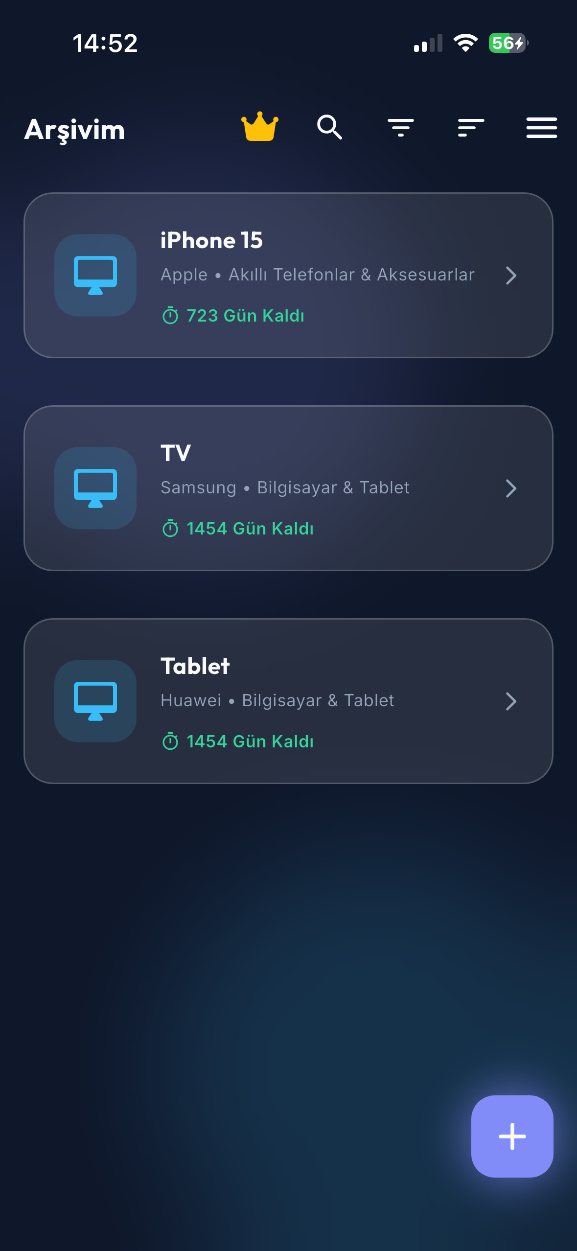 Kâfi App Dashboard